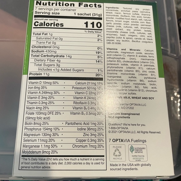 Optavia Kitchen Nib Optavia Rustic Tomato Herb Penne Lot Of 7